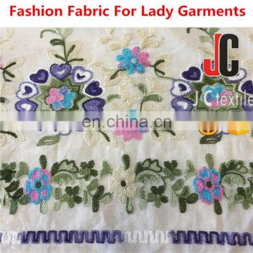 JC-M651121 wholesale 100% cotton voile garment embroidery fabrics