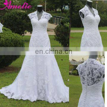 Real High Quality Made Designer Lace Wedding Dress