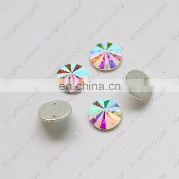 DZ-1041 crystal ab color flat back glass rhinestones for clothing