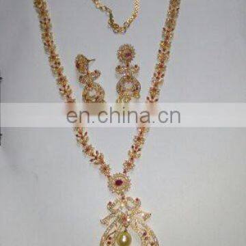CZ jewelry necklace manufacturer,cubic zirconia necklace jewellery exporter