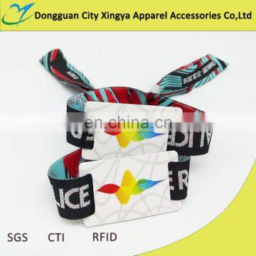 Factory Direct Customized Cheap Rfid Festival Fabric Woven Wristband photo-2