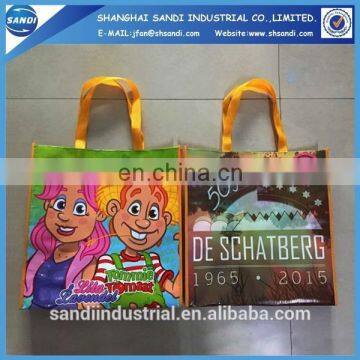 Promotional LOGO printed plastic PP fabric shopping bag