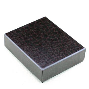Leather print short style purse zero wallet box special paper cover box gifts paper package hard box