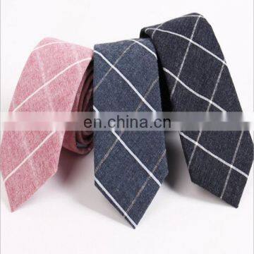 2017 new design cotton linen men ties