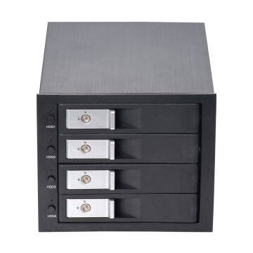 3.5in Sata Aluminum 4-bay Slot Tray-less Mobile Rack for Optical Drive Bay Hdd Internal Backplane Enclosure