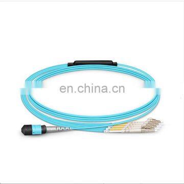 MTP MPO OM3 OM4 Fiber Optical Patch Cord LC Connector Single Mode Multimode Fiber Optic Cable Pigtails