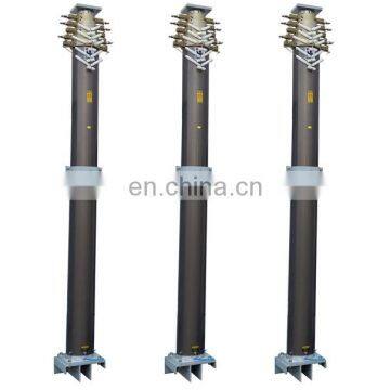 16 meters aluminium lighting pole telecom locking power