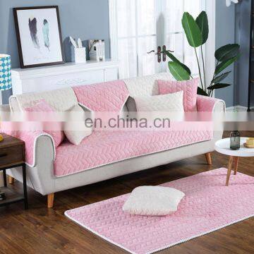 Hot Sale Plush Antiskid Sofa Cover Set, Modern Simple Style Sofa Mat For Living Room photo-4