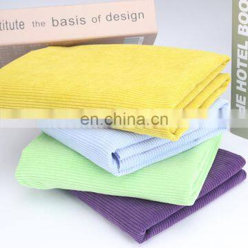 Good drapery solid dyed polyester Nylon 8 wale corduroy fabric for jacket/pillow/trousers