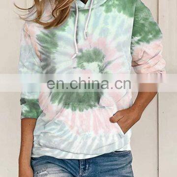Autumn Womens Sweatshirt Hoodies Hooded Gradient Print Long Sleeve Tie Dyeing Pullover Sweatshirt Women Oversized Sudadera Mujer photo-4
