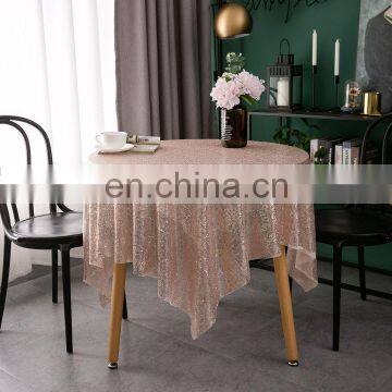 Sequin Tablecloth Glitter Round&Rectangular Table Cloth For Wedding Decoration