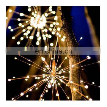 New led creative fireworks string fairy light patio indoor outdoor garden decorative solar lights holiday umbrella lighting