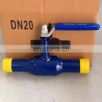 Blue Paint Fully Welded Good Sealing PTFE Seat Water Gas Ball Valve With Handle photo-3