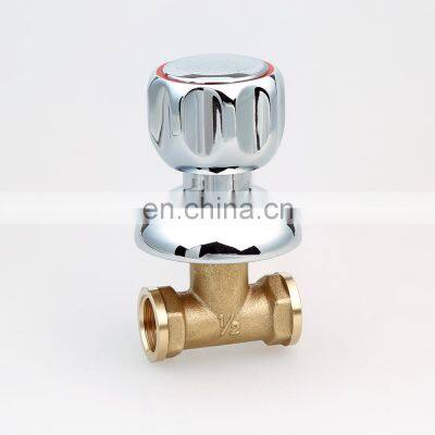 Garden water mini t shut-off brass stop valve