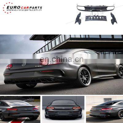 2019 Year W205 C63 Rear Diffuser Fit for C Class W205 C63 2 Door 4 Door Rear Diffuser With Tips photo-3