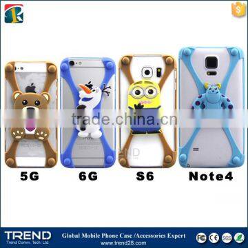 Fit for 1~5 Inches Bear Yellow Monster Universal Silicon Bumper Case for Iphone 6 Quality Choice photo-5
