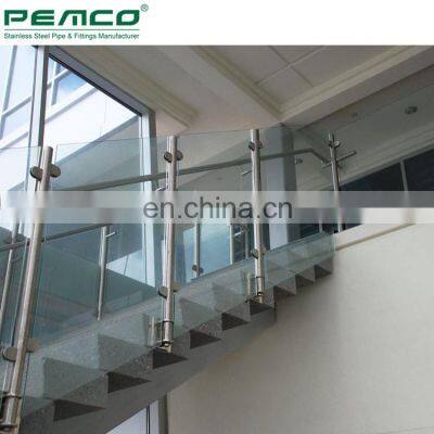 Outdoor balcony railing glass balustrade fittings prices handrail