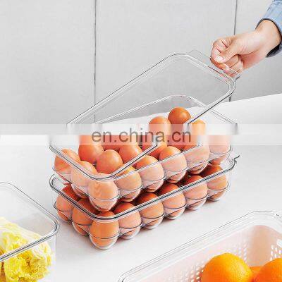 Kitchen Plastic drawer containers food egg holder lid Fresh-keeping refrigerator fridge organizer container set egg storage box