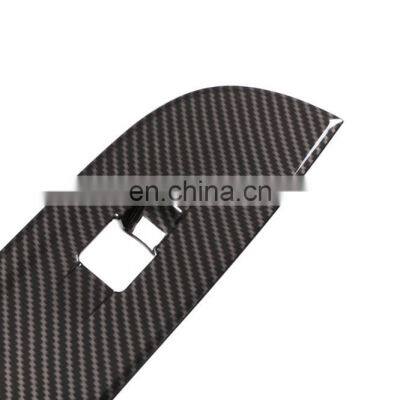 4 x Carbon Fiber For Alfa Romeo Giulia 2016 2017 2018 ABS Chrome Window Lift Switch Button Frame Cover Trim Stickers Accessories