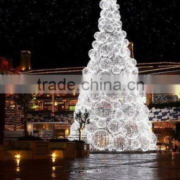 New design outdoor lighted giant cone tree