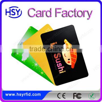 Factory price access control system thin printable CMYK smart plastic cards manufacturer in China