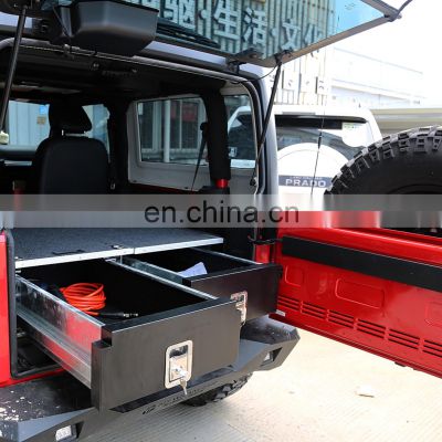 HFTM Factory OE Drawer System for TOYOTA Landcruiser LC80 AW1000 Sliding Tool Black Vehicle Box Cargo Offroad Bed Organizer