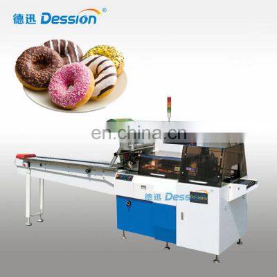 Automatic Rotary Pillow Horizontal Packing Machine For Confectioneries Sweet Food Desert Doughnut Packing Machine