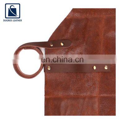 Factory Direct Supply High Quality Anthracite Fitting Widely Used Cooking Genuine Leather Apron From Indian Manufacturer photo-2