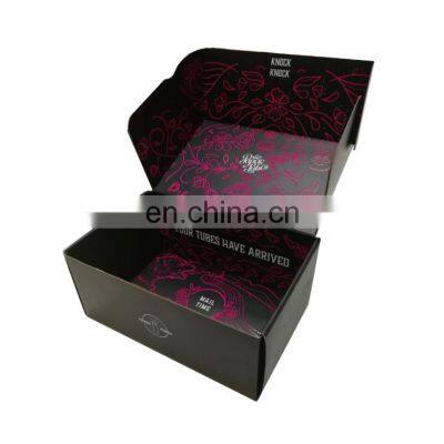 Custom Logo Corrugated Paper Box Delivery Carton Corrugated Black Ship Plain Airplane Corrugated Cardboard Mailing Box With Logo