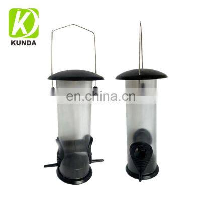 Squirrel Proof Garden Transparent Hanging Bird Feeder with Standing Pole