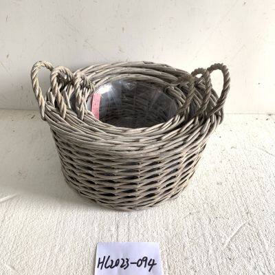 Willow Storage Basket Customize Size  Flower Pots For Sale