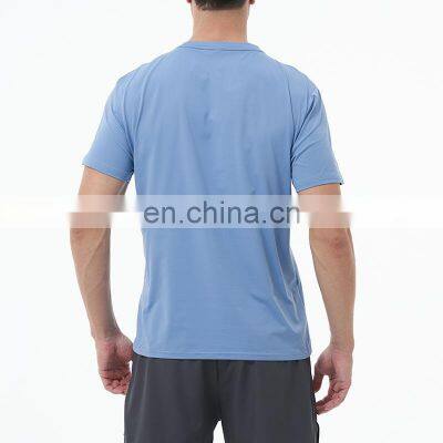 Ready To Ship Custom Logo Casual Loose Yoga Short Sleeve T-Shirt Plus Size Quick Dry Men's Gym Fitness Wear Workout Sports Shirt photo-4