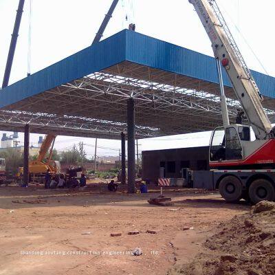 ShanDong space frame gas petrol station canopy