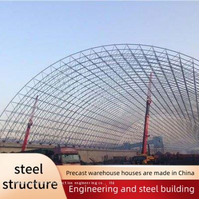 Steel frame lattice storage silo