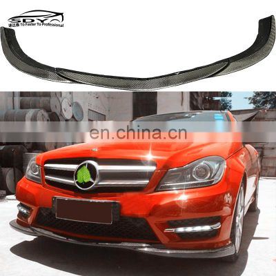 W204 C Class Carbon Fiber Front Lip Front Bumper Lip Front Splitter For Mercedes Benz W204 C Class 2012-2014