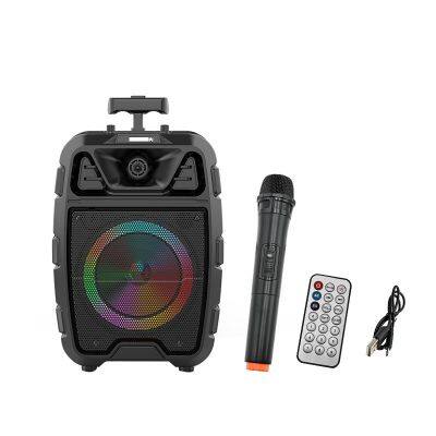 SING-E ZQS8125 Outdoor Super Bass Led RGB Light Portable Party Stage Dj Wireless MIC Woofer Trolley Karaoke Speaker