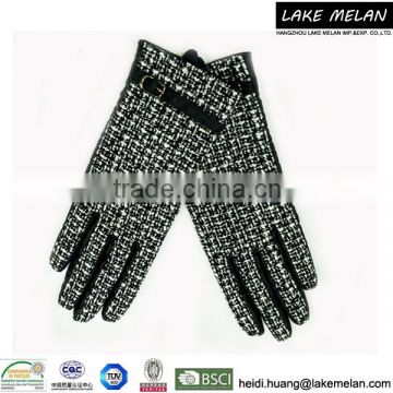 LMJC-001 Hot Selling 55% PU ,45% Blended Fabric Glove With TR Lining