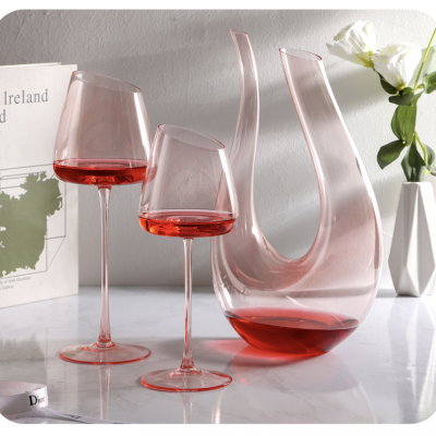 Lead Free Red White Clear Pink Wine Glasses Crystal Red Wine Glasses Champagne Cocktail Glasses Cup photo-4