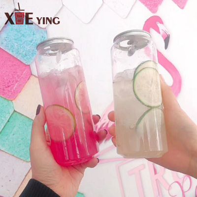 Factory Wholesale Price Disposable Transparent Bubble Tea Coffee Pet Cans Plastic Juice Bottles Pet Cans for Beverage