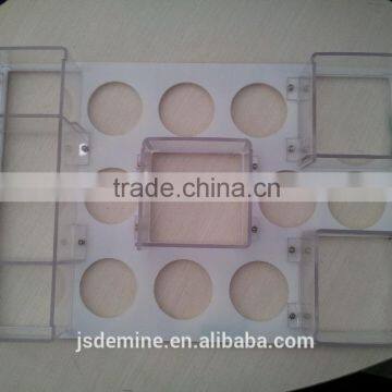 Polycarbonate sheet tube stand with smooth edge