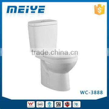 WC-3888 Сифонный одноцелевой унитаз с мягко закрывающейся крышкой и системой мягкого закрытия, унитаз