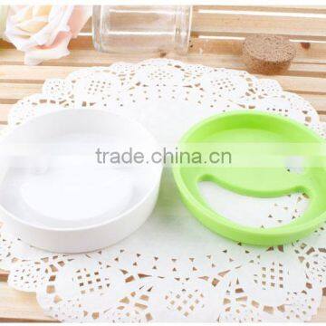 Smiling Face Type Colorful Round Double-deck Plastic Soap Dish photo-5