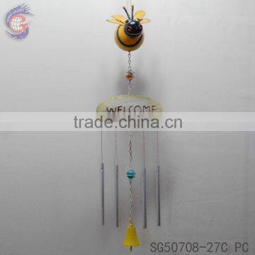 Wholesale Wind Chime Tube With Metal Welcome Sign for Garden Decoration