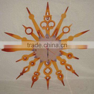 2015 Hot Sales China Production Indoor Metal Crafts Sun Shaped Wall Clock