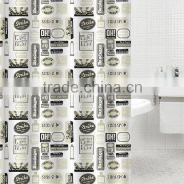 100% Polyester Advertisement Printed Shower Curtain