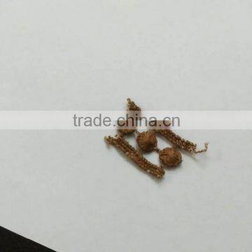 Wholesale Lace Accessory Brown 100% Cotton Embroidery Lace Fabric With Holes photo-3