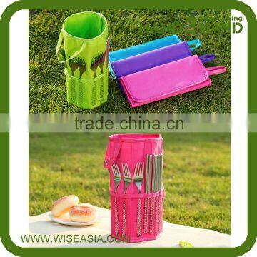 Fabric Outdoor Washable Camping Waterproof Storage Organizer /Tableware Storage Box /Fork Spoon bag