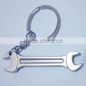 Metal Ring Shinny Silver Fixed Wrench Tool Opener Key Chains