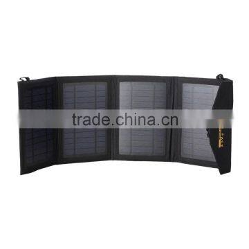 Black 14W Foldable Fabric Solar Charger for Laptop and Tablet Foldable Solar Charger