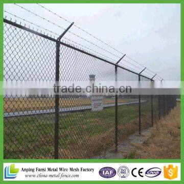 Black pvc coating frontier chain link security fence